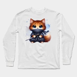 Sweet Kitty Assassin Ninja Cat Long Sleeve T-Shirt